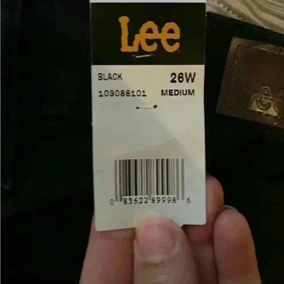 Lee Black Elastic Waist Denim Jeans size 26wide (medium) - Picture 8 of 10